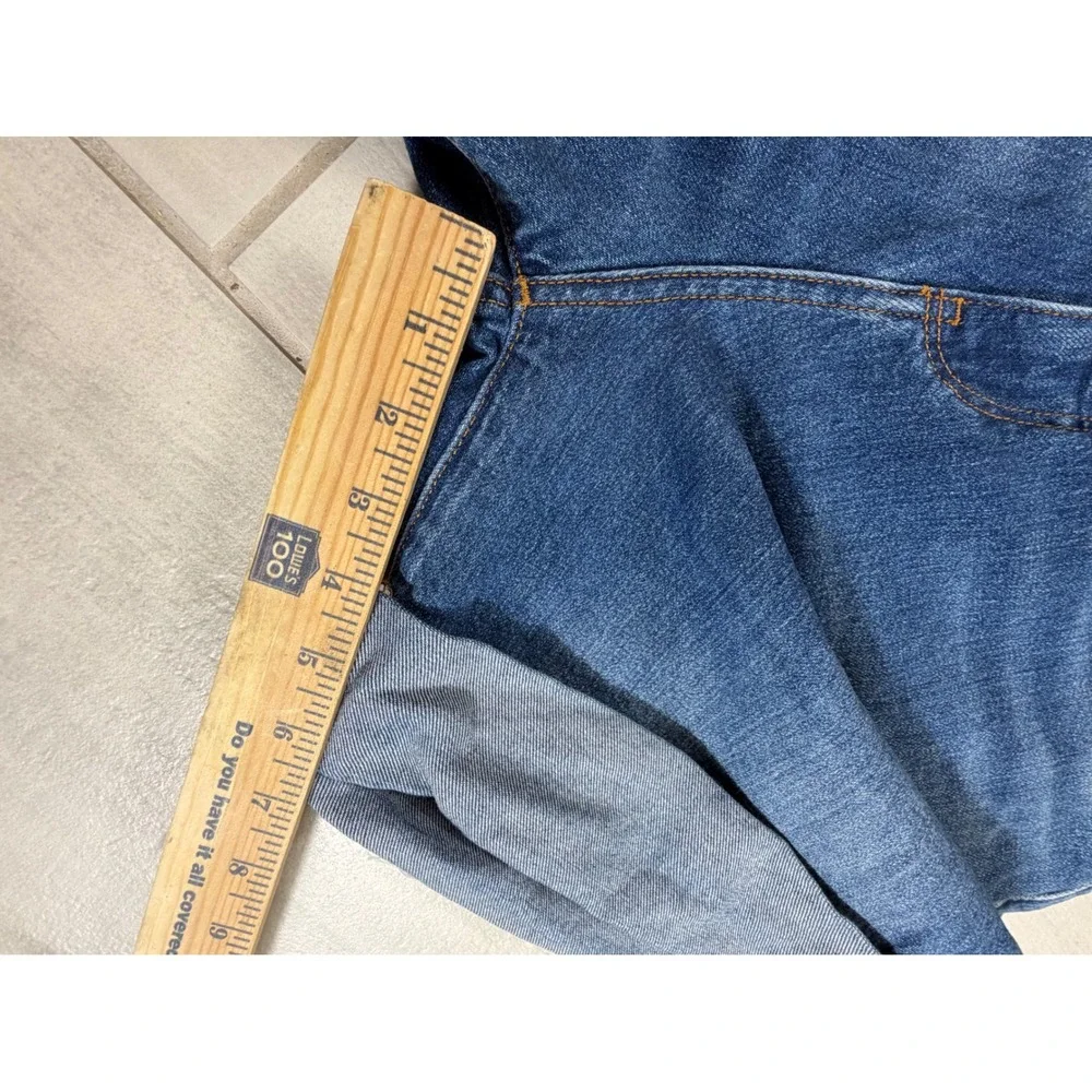 Pilcro and the Letterpress High Rise Cuffed Denim Shorts Blue 28